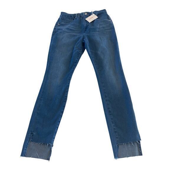 NWT Good American Good Waist Stepped-hem Skinny High-rise Jeans Size 10/30 - Picture 5 of 12